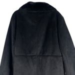 Ralph Lauren Lauren  Double Breasted Faux Shearling Coat Black Size XL Photo 9