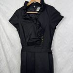 Julian Taylor Vintage New York Black Ruffle Collar Jeweled Button Dress Size 12 Photo 5