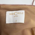 Miss Circle The Glint Rose Gold Ruched Chiffon Long Maxi Dress Pink Photo 3