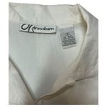 Dress Barn Top Womens S Flamingo Novelty Print Button Up Sleeveless Coastal White Photo 6