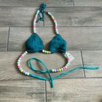 Eunoia crochet beaded strap bikini top Green Photo 1