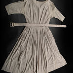 R&K ORIGINALS Vintage Short Sleeve Fit and Flare Brown and White Gingham Dress S Photo 0