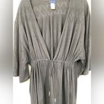 Dotti, bathing suit cover up, see‎ thru black lace, draw string waist, sz 2X Photo 3