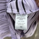 EUC IC by Connie K Ribbed Wave Stripe Jacket Top Lavender Black Size 1X Photo 6