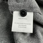 Quince Womens Small Gray Charcoal Plaid Stretch Sweater Fleece Button Down Shirt Photo 7