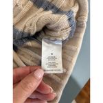 Pink Rose cable knit sweater size M beige blue stripes cropped crew neck Photo 4