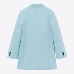 ZARA Turquoise Blue Long Oversized Boyfriend Blazer bloggers favorite Photo 12