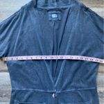 Poetry  Blue Gray One Button Hemp Blend Cardigan 6 Photo 3