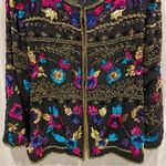 draper's & damon's Stunning Drapers & damon’s silk beaded sequin cardigan vintage heavy Photo 3