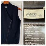 Tasc Performance Women Black Asymmetrical Zip Vest Size M Organic Cotton Bamboo Size M Photo 10