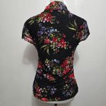 New Directions Black Multicolor Floral Lace Mockneck Top MP Whimsigoth Size undefined Photo 4