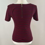 Banana Republic  Blue and Red Striped Short Sleeve Knit top sz S Photo 3