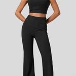 Halara Flex High Waisted Back Side Pocket Slight Flare Work Pants Photo 0