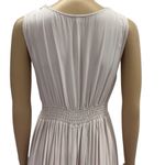 Bohemian Deep V Neck Tassel Lace Accent Sleeveless Lightweight Dress Medium Pink Photo 8