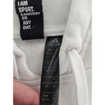 Adidas  Juniors Cropped Hoodie XS White With Aqua.  Couple Tiny flaws (Pictured) Photo 3