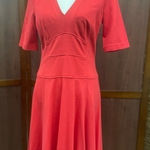 Nanette Lepore  Red‎ Front Pleat Circle Swing Dress Photo 0