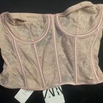 ZARA BRAND NEW  Blush  CORSET CROP‎ TOP SZ M Photo 0