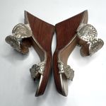 Jack Rogers Lauren Mid Wedge Platinum Sandal Shoe S-360 Gold Sz 7.5 Photo 3