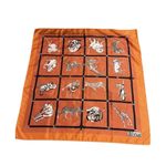 Scarf Handkerchief Hankie Bandana 26” Square Wild Animal Africa Safari Wildlife Orange Photo 2