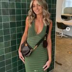 Finders Keepers Revolve Iggy Knit Long Maxi Dress Fern Green Size xl / 10 Photo 3