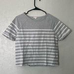 Gap  gray and white striped cropped top Photo 0