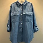 Casa Cabana long sleeve roll tab ladies Bethany blue shirt size Large Photo 1