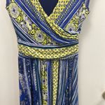 Anthropologie  Maeve Small Tamera surplus cap sleeve blue yellow dress $75 Photo 6