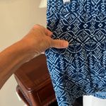 Bebop Blue Print Silky Elastic Waist Shorts Photo 5