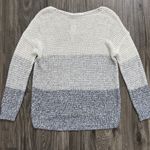 RDI  Open Knit Long Sleeve Sweater Blue White Size XL NWT Boho Lagenlook Photo 3