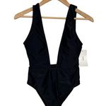 Zaful New  Swimsuit Womens S High Cut Plunge Neck One Piece Sexy Black S Photo 4