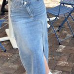Cider Denim High Waist Asymmetrical Split Skirt Photo 1