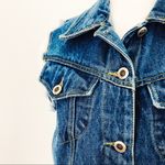Vintage Distressed Denim Vest | Size S Blue Photo 3