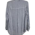Beach Lunch Lounge Blue & White Striped Shirt Blouse S/P Photo 2