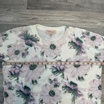 Philosophy  ivory pink floral sweater long sleeve cozy feminine size large M17 Photo 3