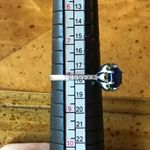 Natural Blue Spinel Chrome Diopside Sterling Silver Ring Size 8 Photo 6