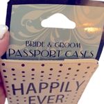 None BRIDE & GROOM POLKA DOT PASSPORT CASE HAPPILY EVER AFTER Photo 2