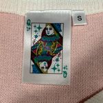 Queen of Sparkles Bride Glitter Script Bubblegum Pink Short Sleeve Sweater Small Photo 3