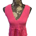 Beachsissi Pink Sleeveless V Nevk Tiered Dress size XL Photo 3