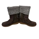 The North Face  Alana Mid Women's Brown Suede Knit Cuff Lace Up Boots Size 7 NEW Photo 2