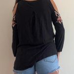 Black Embroidered Lucky Shirt Multi Size M Photo 5