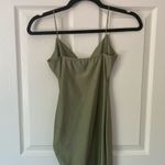 Windsor Sage Green Asymmetrical Midi Dress Photo 3