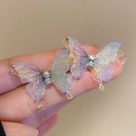 Super Sweet Butterfly Stud Earrings for Women Blue Photo 1