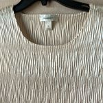Dress Barn  Beige Pleated top medium Photo 3