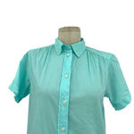 J.Crew  Classic-Fit Short-Sleeve Lightweight Cotton Poplin Shirt Blue‎ Size 0 Photo 1