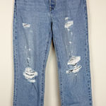 Levi's Levi’s Premium 501 Straight Leg Rigid Denim 100% Cotton Distressed Jeans Size 27 Photo 0
