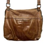 Hobo Brown Leather Shoulder Crossbody Purse Bag Photo 3