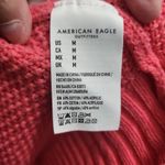 American Eagle‎ Womens Waffle Knit Henley Top Size M Pink Coral Button Front Photo 5