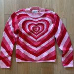 Cider Hearts Sweater In Red / Pink Sz S Photo 2