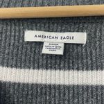 American Eagle  Grey‎ striped v-neck sweater women’s size small Photo 2