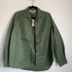 NWT Sammy B High Low Nylon Shirt Jacket in Sage Green Size XS Photo 1